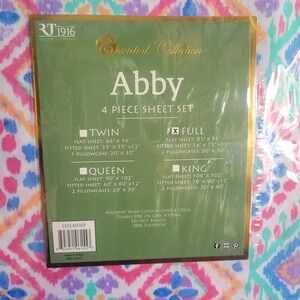 Abby Geometric Colorful 4 Pc Sheet Set Full Size NIB